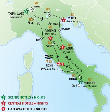escorted italy tour all italy
