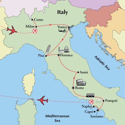 italy tour package como venice florence rome amalfi coast
