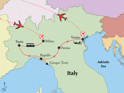 2013 northern italy tour package