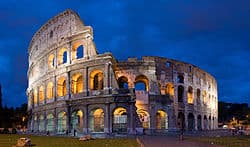 night picture rome colosseum