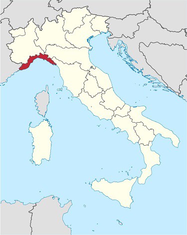 liguria sightseeing map location