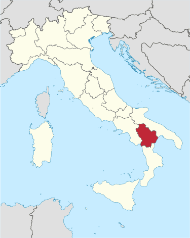 italy map basilicata region