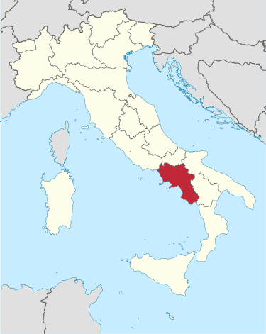 italy map campania region