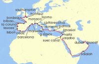 april 2014 dubai cruise map rome