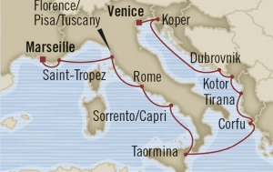 map italy cruise french riviera venice