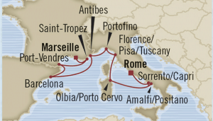 map italy cruise rome provence