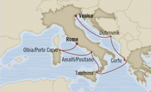 map venice rome cruise 2014 summer