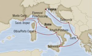 map italy cruise venice rome