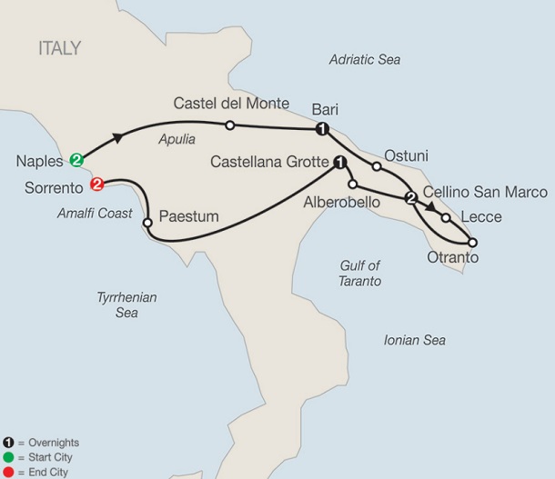 southern italy tour campania puglia naples to sorrento