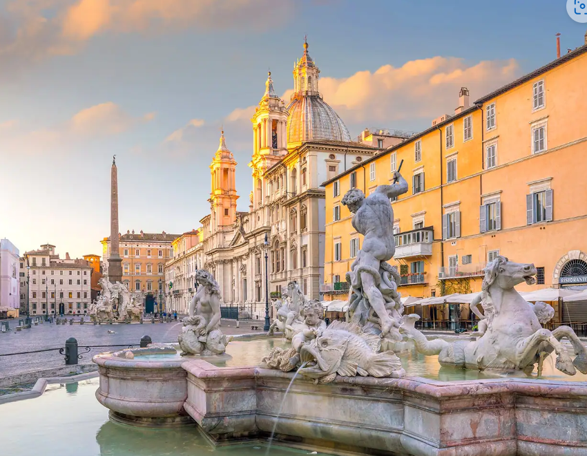 rome piazza navona fountain of the moor