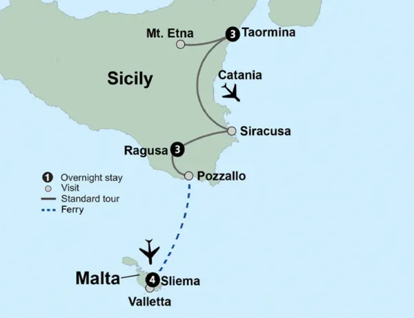sicily map small group tours