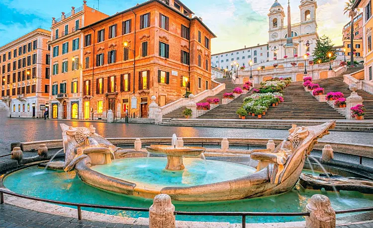 venice tuscany malfu rome spanish steps at dawn with fountain