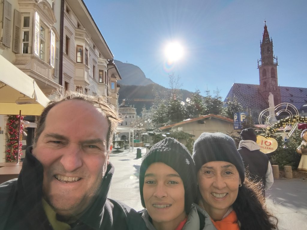 lorena basualdo in bolzano piazza walther christmas market