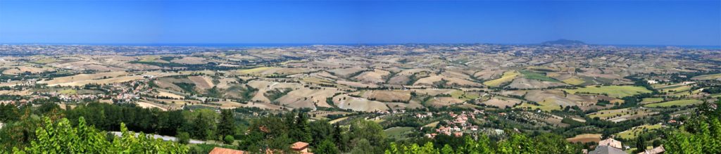 balcony of marche view over the valley to adriatic