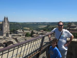 italiantourism team in orvieto with view of hills